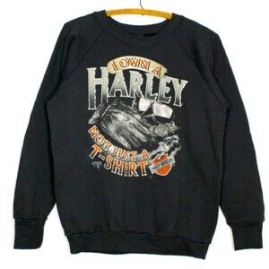 Harley Davidson motorcycle 3D emblem spellout pullover sweatsuit vintage 90s